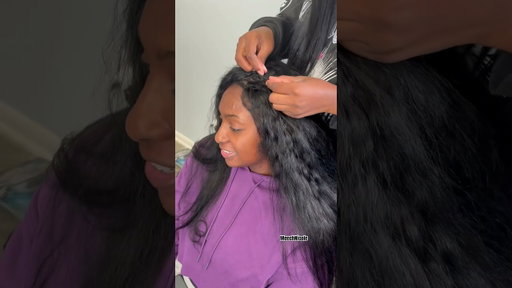 Flip Over Sew In using Beauty Supply Bundles #fyp #sewin #protectivestyles #curlyhair