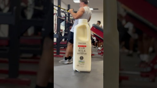 RAW MILK, the OG in fitness fuel @cloviswestfootball #fitness #lifting #rawmilk #workout #gains