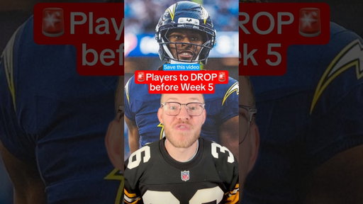 📉Players to DROP before Week 5 #fantasyfootball