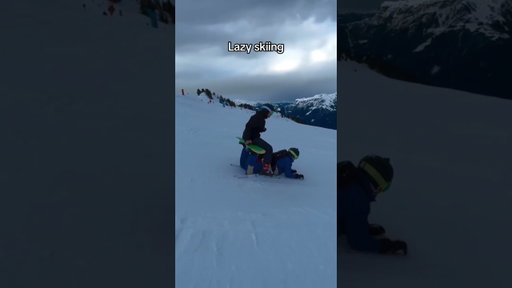 lazy skiing 🎿