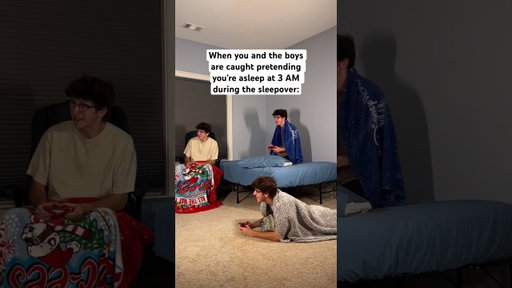 When you’re caught pretending you’re asleep at 3 AM during the sleepover