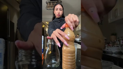 empty bottle =the perfect whipped coffee 🏋️‍♂️🤸‍♂️