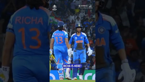 Richa Ghosh smashes a powerful SIX to guide Team India closer in the record run-chase | #CWC25