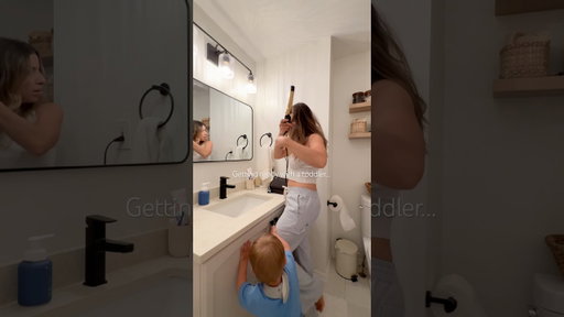 True story: what getting ready with a one year old really looks like… 😮‍💨