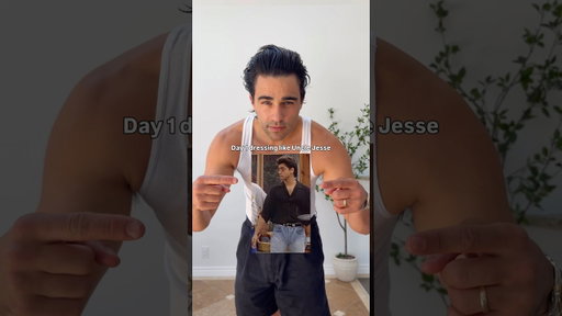 Day 1 dressing like Uncle Jesse from Full House. 90’s style icon. #mensstyle #unclejesse #fullhouse