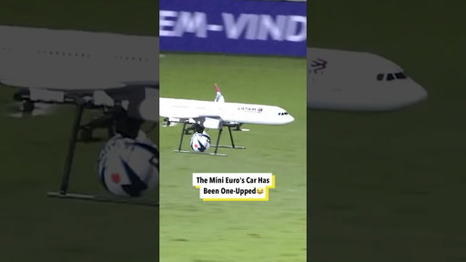Plane-Shaped Drone Delivers Match Ball For Brazilian League Final ✈️⚽️