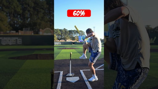 Hitting a baseball 10%-100%