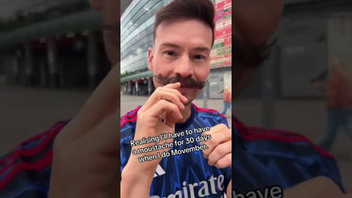The moment #joelcorry  realises how good he’ll look throughout #movember. The perfect ‘tache. 👌