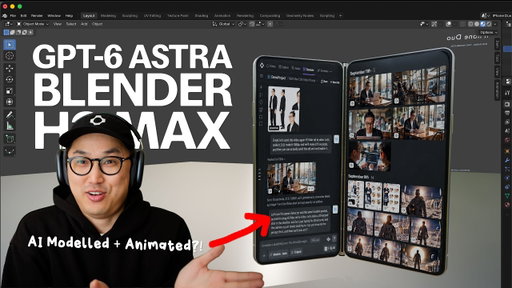GPT-6 Astra + Blender + H3 Max | Folding Phone Product Film