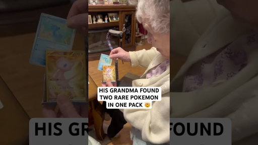 HIS GRANDMA FOUND TWO RARE POKEMON IN ONE PACK 🤯