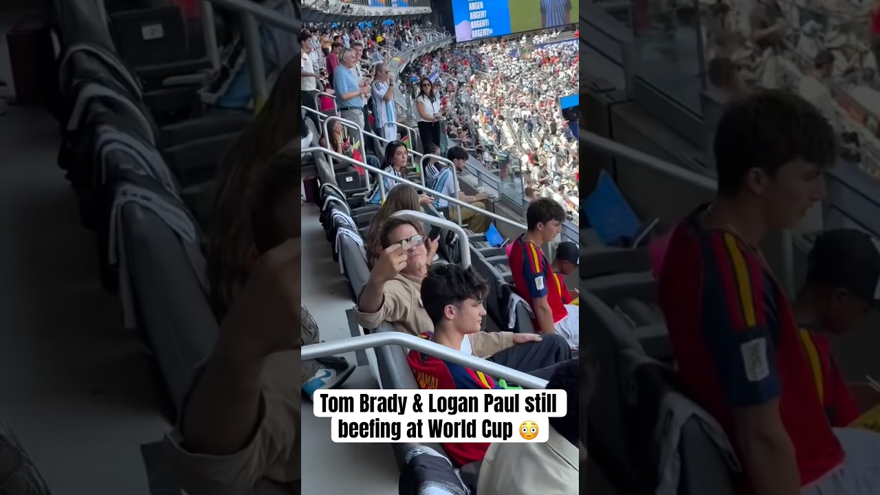 Logan Paul had to be held back while confronting Tom Brady 😆