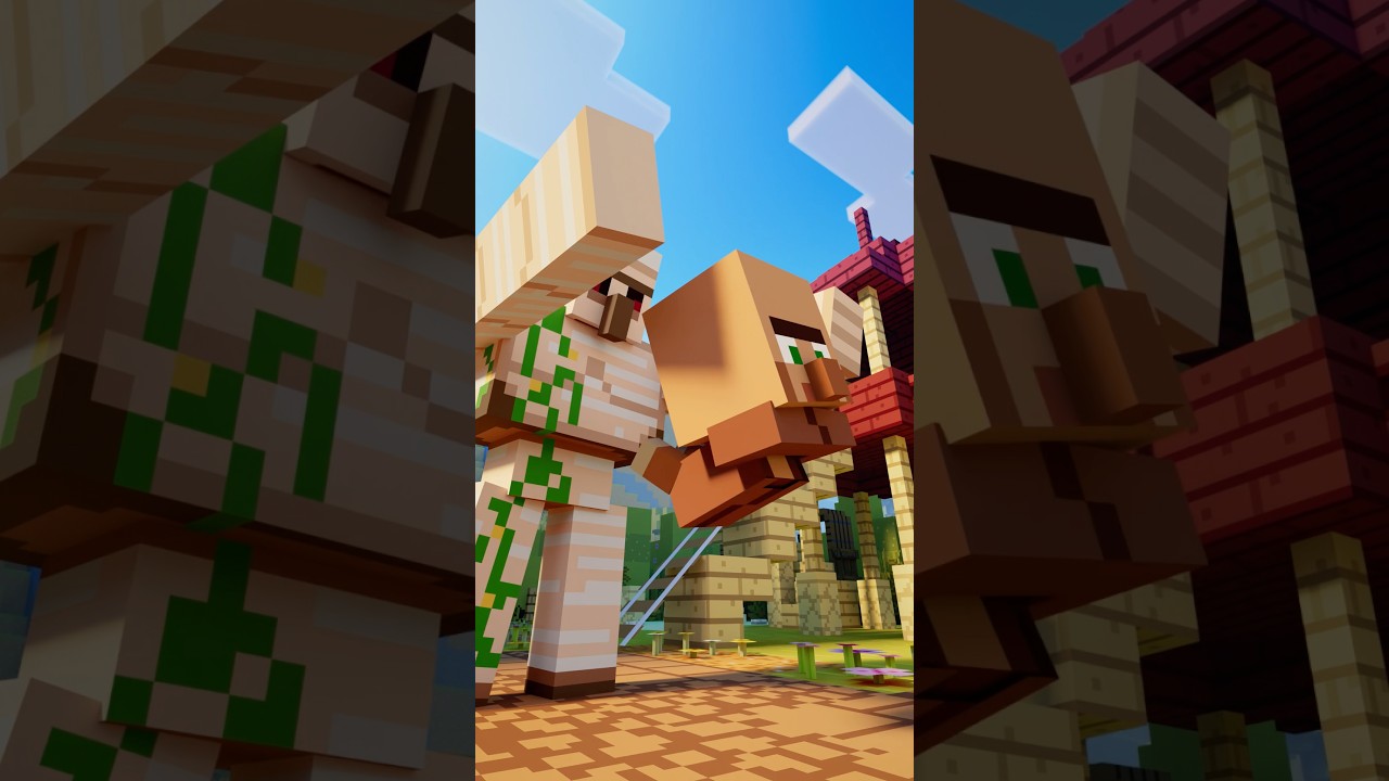 BABY VILLAGERS VS IRON GOLEM