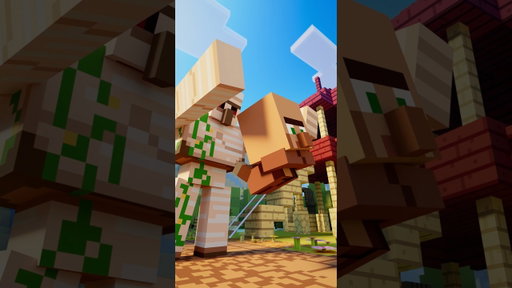 BABY VILLAGERS VS IRON GOLEM