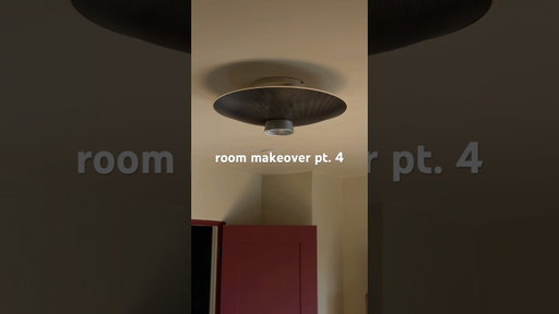 adding lights, curtains, and art #roommakeover #roomtransformation #vintagelighting #curtains