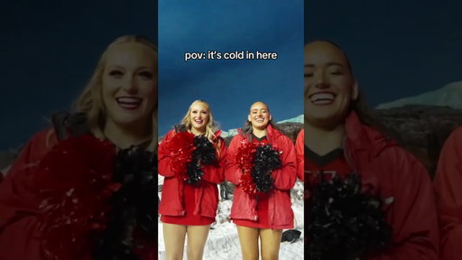 SDSU cheerleaders visit the penguins! 📍SeaWorld San Diego