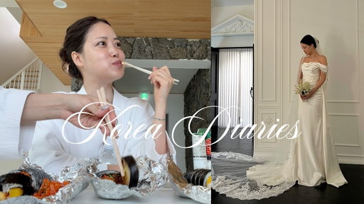Homebody in Korea | Buying my wedding dress, bridal makeup trial, skin treatments, comfort food!