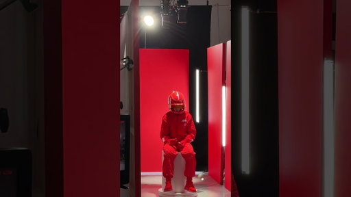 The KitKat® Break Helmet seen in action
