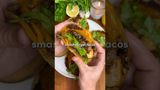 Smashburger Tacos 🍔🌮 (with my go-to @MadeInCookware Carbon Steel Griddle) #MadeInPartner