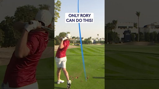 Rory’s AMAZING 3-iron flop shot 🤯