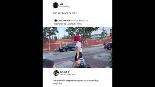 USC’s Luke Wafle looks HUGE ✌️Look out for the nation’s #1 Freshman to make a huge impact this fall