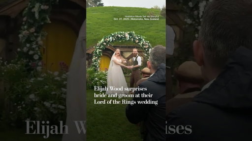 Elijah Wood surprises couple at Lord of the Rings wedding