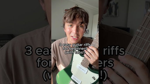 3 easy guitar riffs for beginners with tabs! 🎸 #metallica #cream #blacksabbath #guitartabs