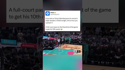 A ridiculous way to cash Wemby triple-double 🤯