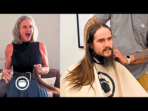 Son Cut Off 12 Year Long Hair and Surprised His Mom Her Reaction Is Priceless