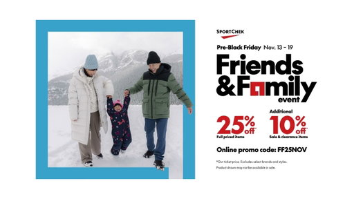 Pre-Black Friday Friends & Family Event