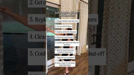 You're gonna want to save this for later.The checklist doesn't stop at the closing table.