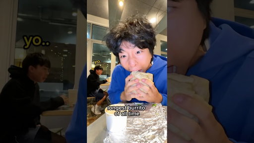 chipotle burrito in 3 bites #short