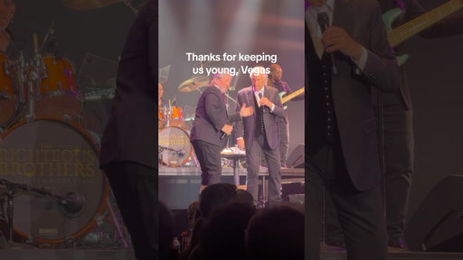 Vegas keeps us young and Bucky keeps us... entertained 🕺#righteousbrothers #therighteousbros