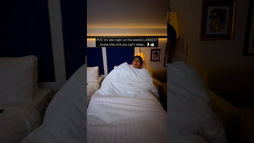 POV: it’s late night on the world’s LARGEST cruise ship and you can’t sleep.. 🌛🛳️