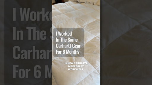 @pinebarrenpalletworks wore @Carhartt 6 months—gear that wears in, not out, on every woodshop job.