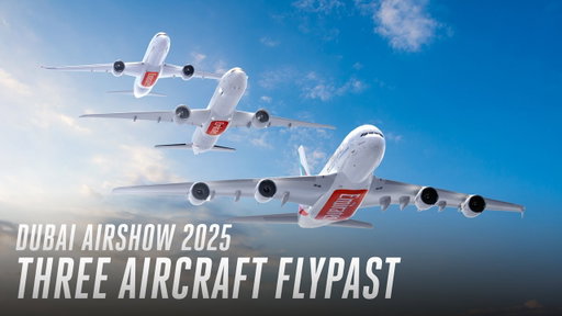 Epic Three Aircraft Flyover at Dubai Airshow | Emirates