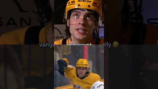Vange reacts to his crazy celly 🤣 #predsnhl