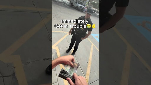 Immediately got in trouble (instant karma)😭✌️