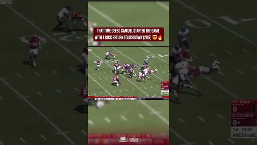 Former Gamecock WR Deebo Samuel STARTED the season with an ELECTRIC kick return TD VS NC State🐔🤙