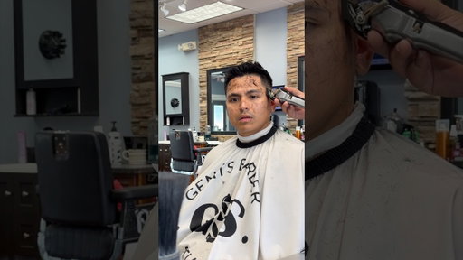 When the barber forgets to brush off the hair 😂 #comedy #shorts #humor