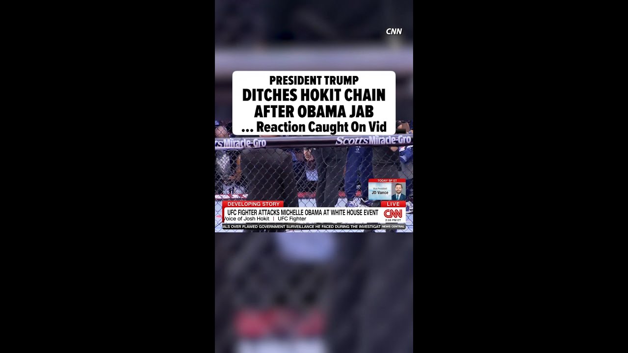 President Trump Removes Josh Hokit Chain After Michelle Obama Comment, New Video Shows