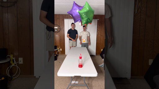 Bottle Flip Balloon #trickshot