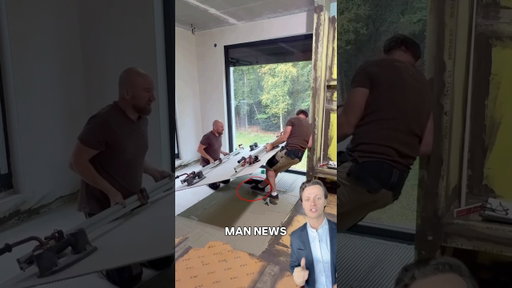 Impossibly Heavy Tile Laid | Man News (via raumwerk_by_adrian/ig) #construction #epic #react #tiles