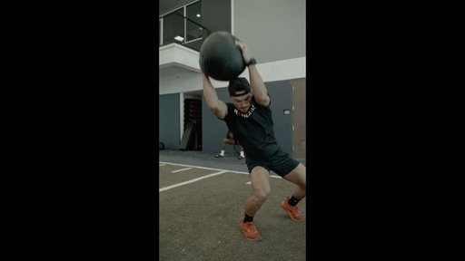 #workoutoftheday a quick med ball circuit.