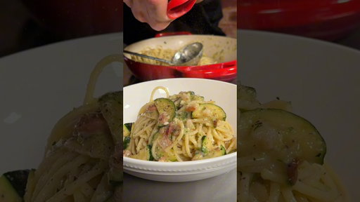 Quick and Easy Pasta 🍝 Zucchini and Guanciale