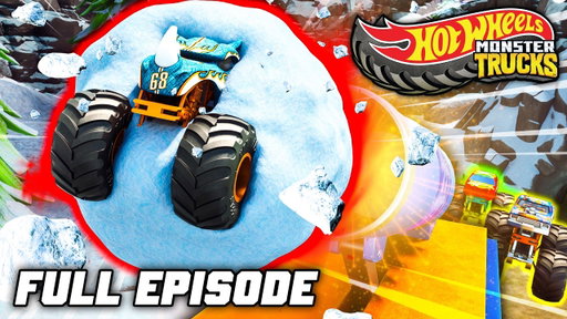 Smashing and Crashing… On Ice! 🧊🏔️ | Hot Wheels Monster Trucks Camp Crush | Episode 11