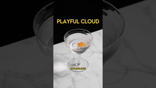 Playful cloud, a hojicha cocktail #shorts #cocktail #martini