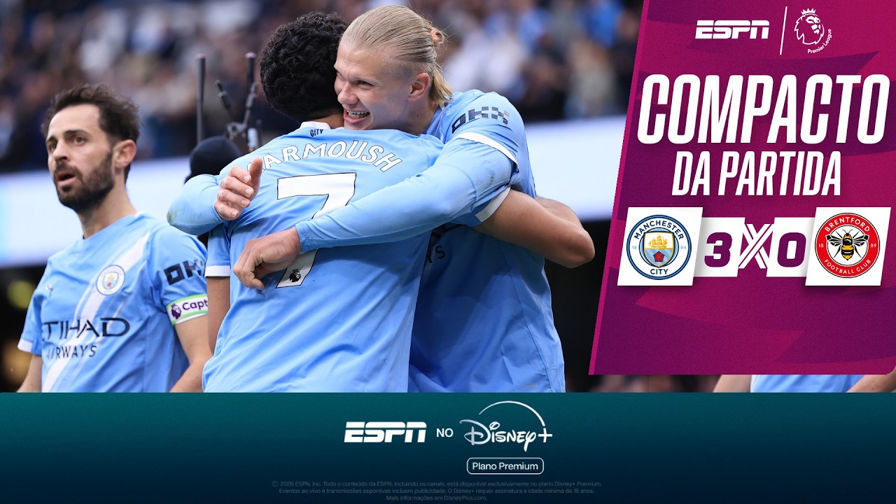MANCHESTER CITY 'PASSA O CARRO' CONTRA O BRENTFORD E SEGUE VIVO PELO TÍTULO | COMPACTO