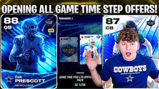 SO MANY 87 OVERALL PULLS! OPENING ALL GAME TIME STEP OFFERS! 88 DAK, TRAVIS HUNTER, AND MORE!