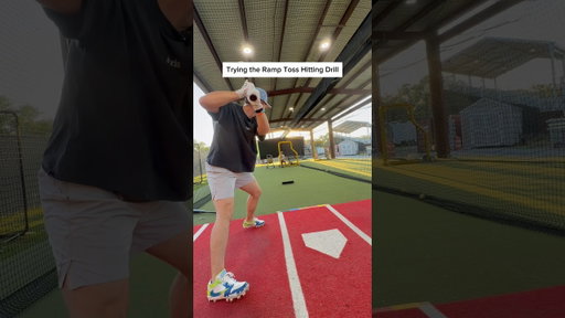 Trying the Strange Ramp Hitting Baseball Drill #baseball #baseballszn #baseballdrill