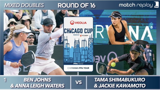 Ben Johns & Anna Leigh Waters vs Tama Shimabukuro & Jackie Kawamoto at the PPA Veolia Chicago Cup